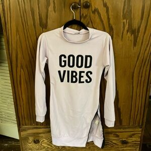 Long Sleeve Purple Good Vibes Fashion Nova Dress